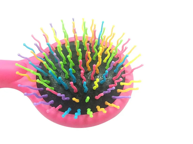 Dámska kefa na vlasy Rainbow Black Ball Tip Soft Touch rozčesávajúca vankúšik