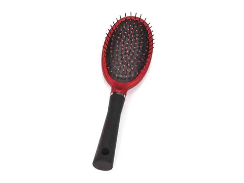 Sada plastových podložiek a štetcov na vlasy s pogumovaným povrchom
